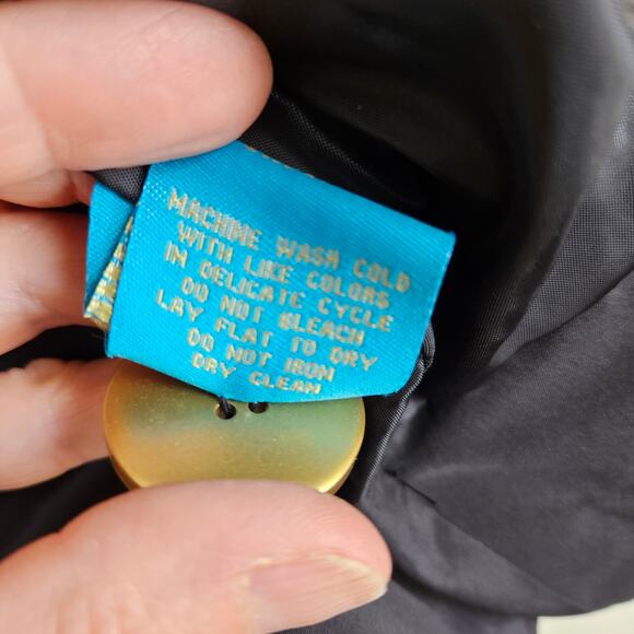 Super Cute! Au Lieu Ruffle Sleeve Vest, Black, Sz L - Picture 10 of 10